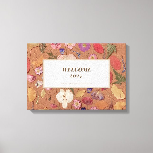 2025: Nystart för ett lysande år Canvastryck (Framsida)