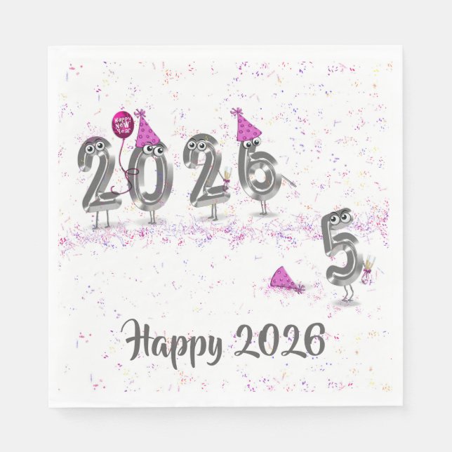 2025 Nytt år Party Humor Pappersservett (Framsidan)