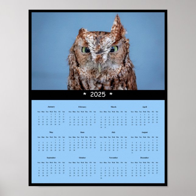 2025-Östrans kalender i Uggla Poster (Framsidan)