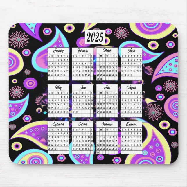 2025 Paisley-designkalender Musmatta (Framsidan)