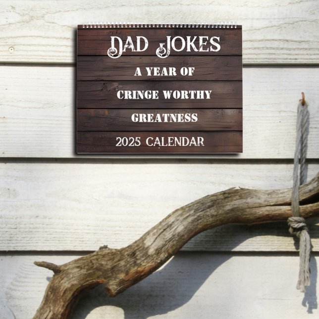 2025 Pappa Jokes Calendar-Wood Humous Gift för Pap Kalender (Skapare uppladdad)