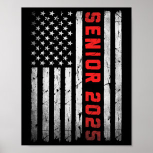 2025 Patriotic American Flagga Cl Poster