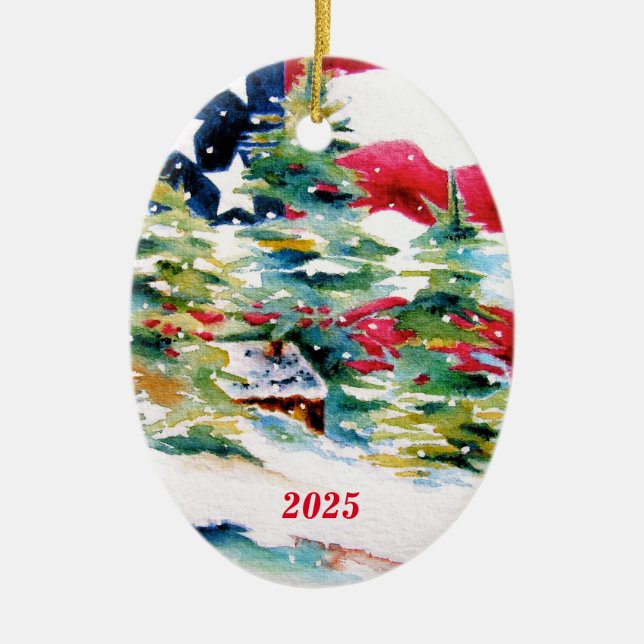 2025 Patriotic Oval jul Ornament (Framsidan)