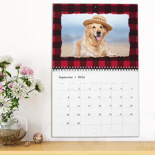 2025-Personligens Hund Pet Photos Red Buffalo Play Kalender