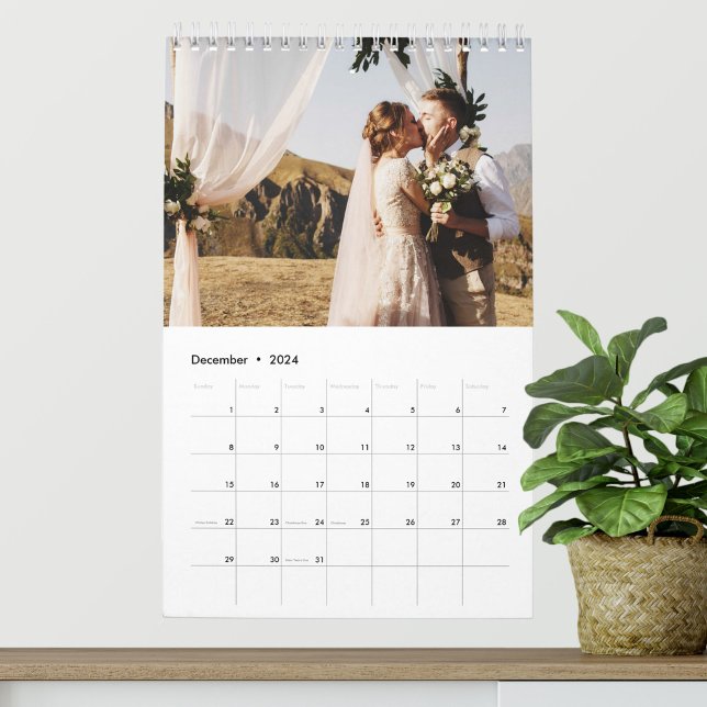 2025 Personligt bröllp Photo Chic Script Kalender (Skapare uppladdad)