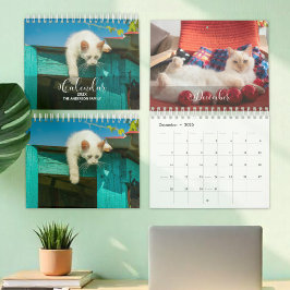 2025 Pet Anpassningsbar Photo Chic Calligraphy Cal Kalender
