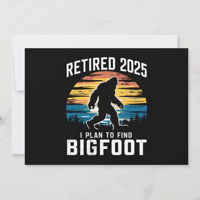 2025 planerar jag att hitta Bigfoot Pension Inbjudningar (Framsida)