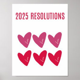 2025 Poster RESOLUTIONER från Rosa Röda hjärtan i 
