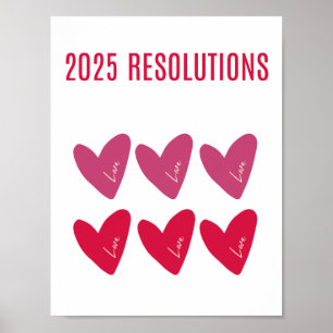 2025 Poster RESOLUTIONER från Rosa Röda hjärtan i