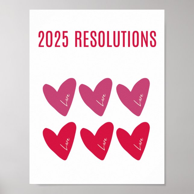 2025 Poster RESOLUTIONER från Rosa Röda hjärtan i  (Framsidan)