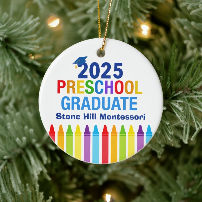 2025 Preschool Student Cute Anpassningsbar Keepsak Julgransprydnad Keramik (Träd)