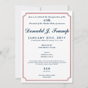2025 President Donald Trump Inauguration Party Inbjudningar