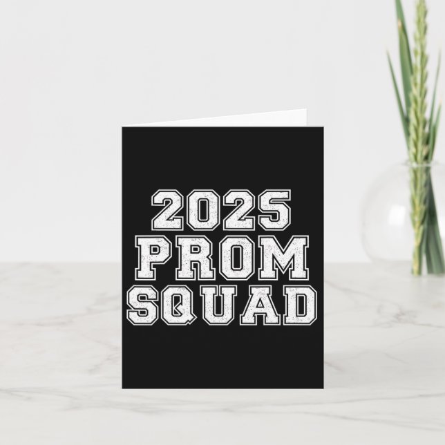 2025 Prom Squad Cl of 2025 Studenten Matching Vin Kort (Framsida)