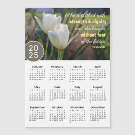 2025 Proverbs 31:25 Tulip Magnetic Calendar