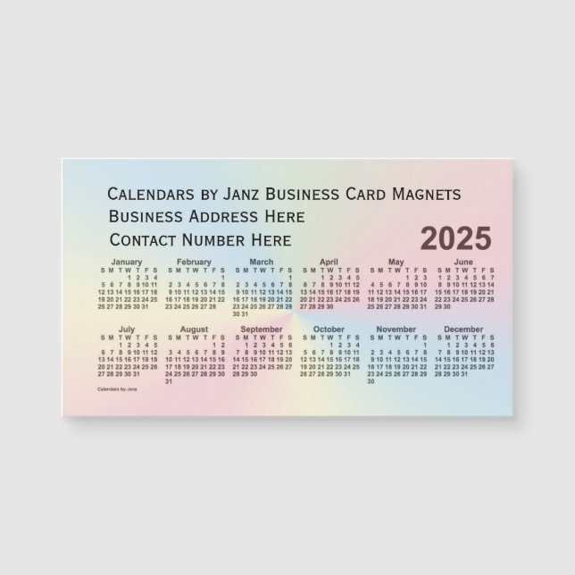 2025 Rainbow Cloud Calendar av Janz Magnet (Framsida)