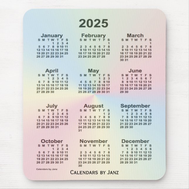 2025 Rainbow Cloud Calendar av Janz Musmatta (Framsidan)