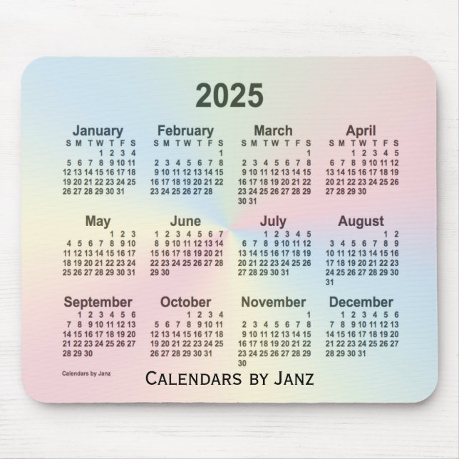 2025 Rainbow Cloud Calendar av Janz Musmatta (Framsidan)