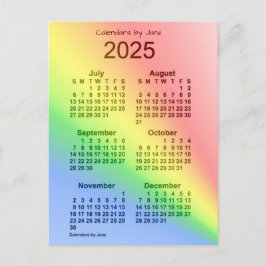 2025 Regnbåge 6 månaders Mini Calendar av Janz Vykort