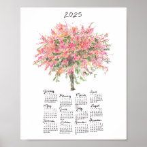 2025 Regnbågsskurträd Vattenfärgkalender