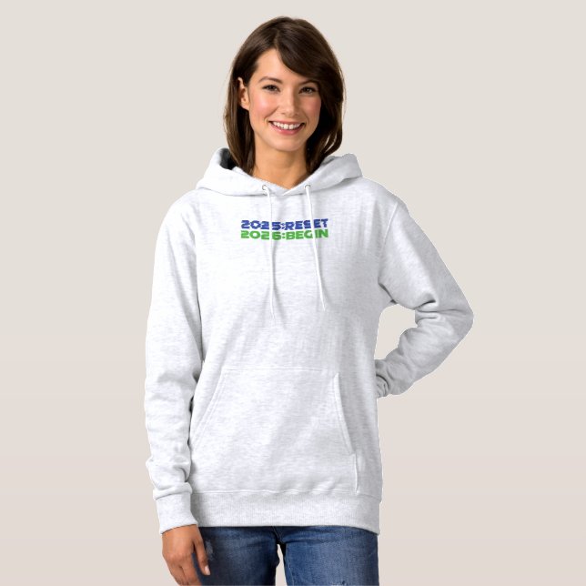 2025:RESET/2026:BEGIN Damhuvtröja T Shirt (Hel framsida)