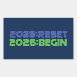 2025:RESET/2026:BEGIN Klistermärke