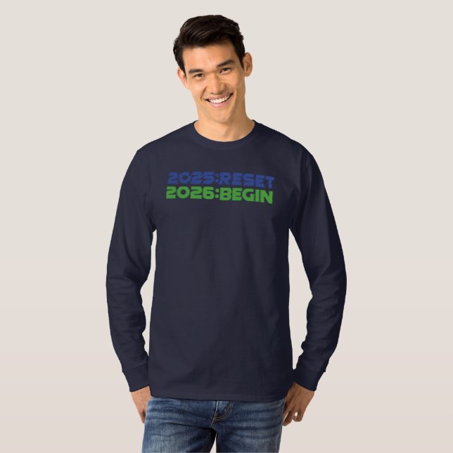 2025:RESET/2026:BEGIN Långärmad T-Shirt (Hel framsida)