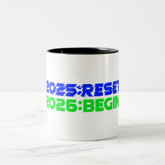 2025:RESET/2026:BEGIN Mug Två-Tonad Mugg