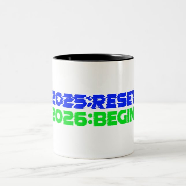 2025:RESET/2026:BEGIN Mug Två-Tonad Mugg (Center)