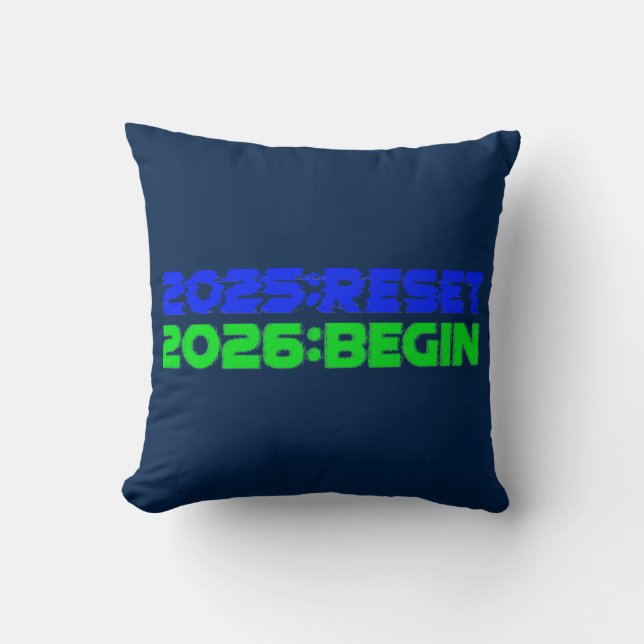 2025:RESET/2026:BEGIN Pillow Kudde (Framsida)
