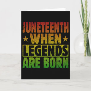 2025 Retro 19 juni Födelsedag - 1865 Juneteenth Bi Kort