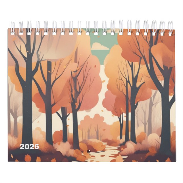 2025 Retro säsong art-kalender | Vibrant Pastel Kalender (Omslag)