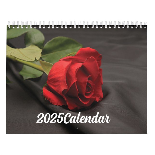 2025: Röda blommor Kalender (Omslag)