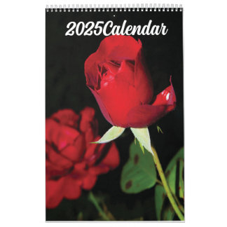 2025: Röda blommor Kalender