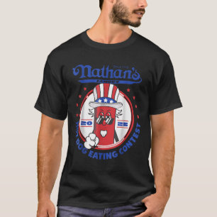 2025 Rolig Nathans Berömda 2025 Hot Dog Eating Con T Shirt