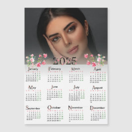 2025 Rosa Blommigt Calendar Anpassningsbar Photo