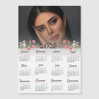 2025 Rosa Blommigt Calendar Anpassningsbar Photo