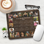 2025: Rustic Wood Många Photo Collage Calendar Musmatta<br><div class="desc">🌟 2025 Rustic Wood Många Photo Collage Calendar Mouse Pad med en enkel, minimalistisk årskalender och 18 av dina favoritfoton. Alla färg är anpassade. Gör en underbar gåva till mor- och farföräldrar, föräldrar, moster, ungar, gudföräldrar med mera! Kontakta oss på cedarandstring@gmail.com om du behöver hjälp med designen eller matchande produkter....</div>