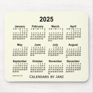 2025 Sepia Smoke Calendar by Janz Mouse Pad Musmatta
