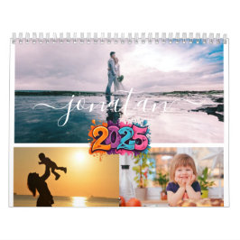 2025 Simple Anpassningsbar Photo Collage Kalender