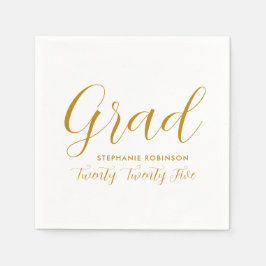 2025 Simple Guld Script Studenten Pappersservett