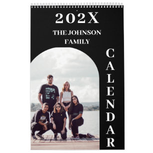 2025 Simple Modern Anpassningsbar 14-fotofamilj Kalender