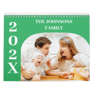 2025 Simple Modern Anpassningsbar 14-fotofamilj Kalender