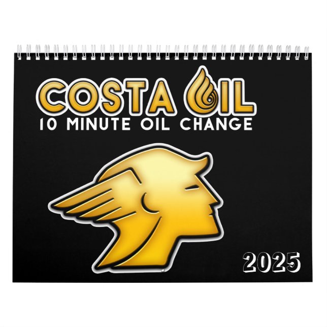 2025 Slutlig plan - Costa Oil Calendar Kalender (Omslag)
