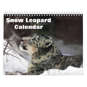 2025 Snö leopard Kalender