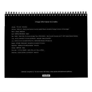 2025 Solar System Space Astronomy Planets Universe Kalender