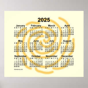 2025 Soliga dagar kalender av Janz Poster