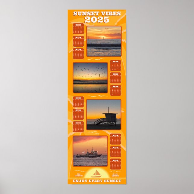 2025 Solnedgångar och strandstämning Poster (Framsidan)