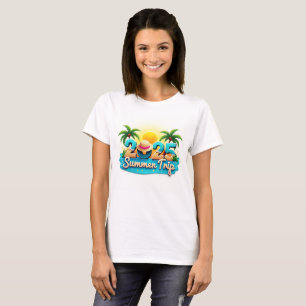 2025 Sommarresa 🌴 Färgglada Beach Theme T-shirt