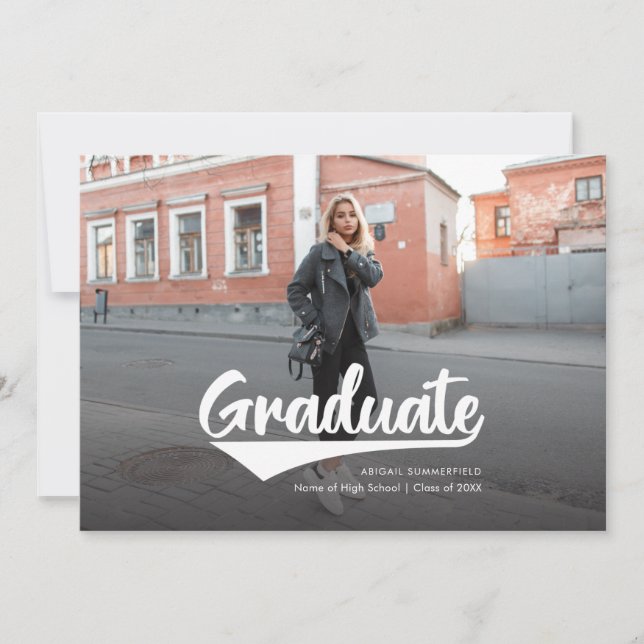 2025 Studenten 2 Foton Modern Grad-meddelande (Framsida)