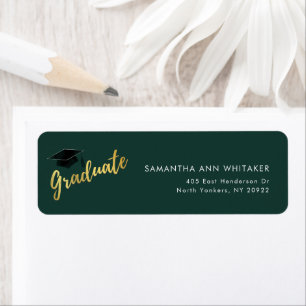 2025 Studenten-Gröntens minimalistiska Returadress Etikett